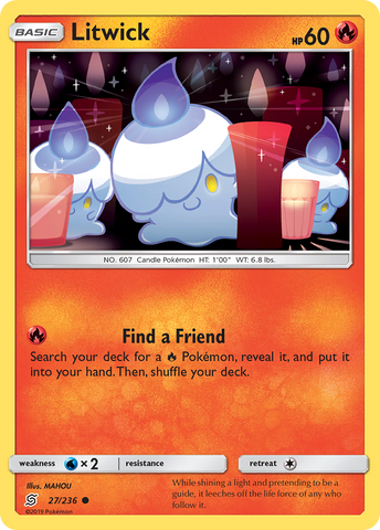Litwick (27/236) [Sun & Moon: Unified Minds] Reverse Holofoil