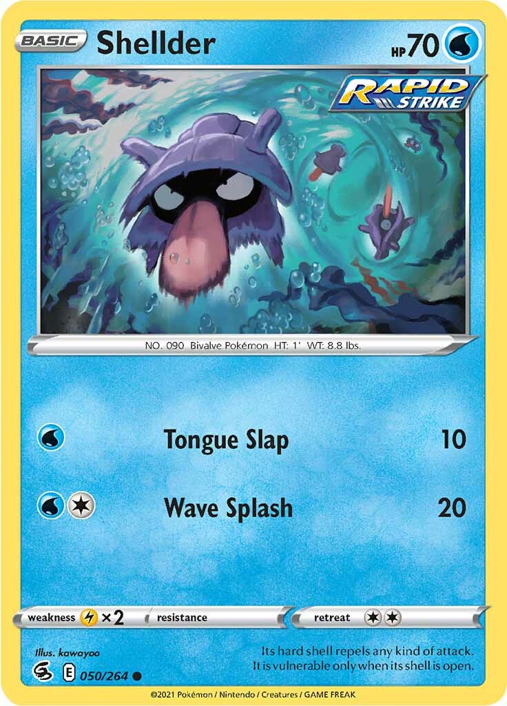 Shellder (050/264) [Sword & Shield: Fusion Strike] Reverse Holofoil