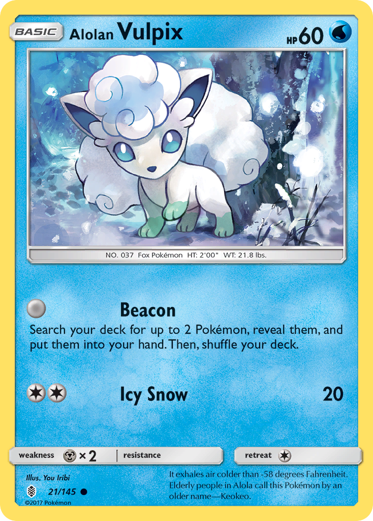 Alolan Vulpix (21/145) [Sun & Moon: Guardians Rising] Reverse Holofoil