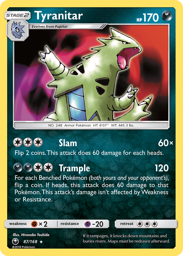 Tyranitar (87/168) [Sun & Moon: Celestial Storm] Reverse Holofoil
