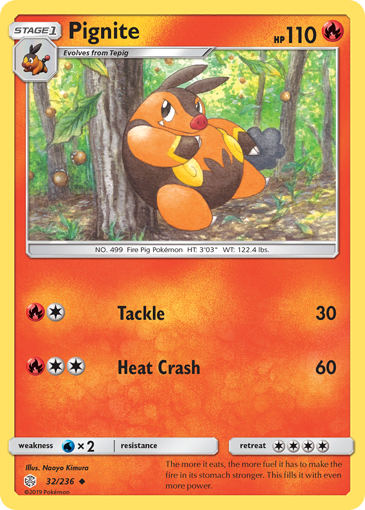 Pignite (32/236) [Sun & Moon: Cosmic Eclipse] Reverse Holofoil