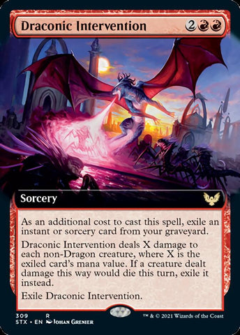 Draconic Intervention (Extended Art) [Strixhaven: School of Mages] Foil