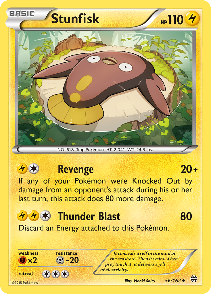 Stunfisk (56/162) [XY: BREAKthrough] Reverse Holofoil