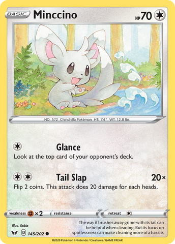 Minccino (145/202) [Sword & Shield: Base Set] Reverse Holofoil