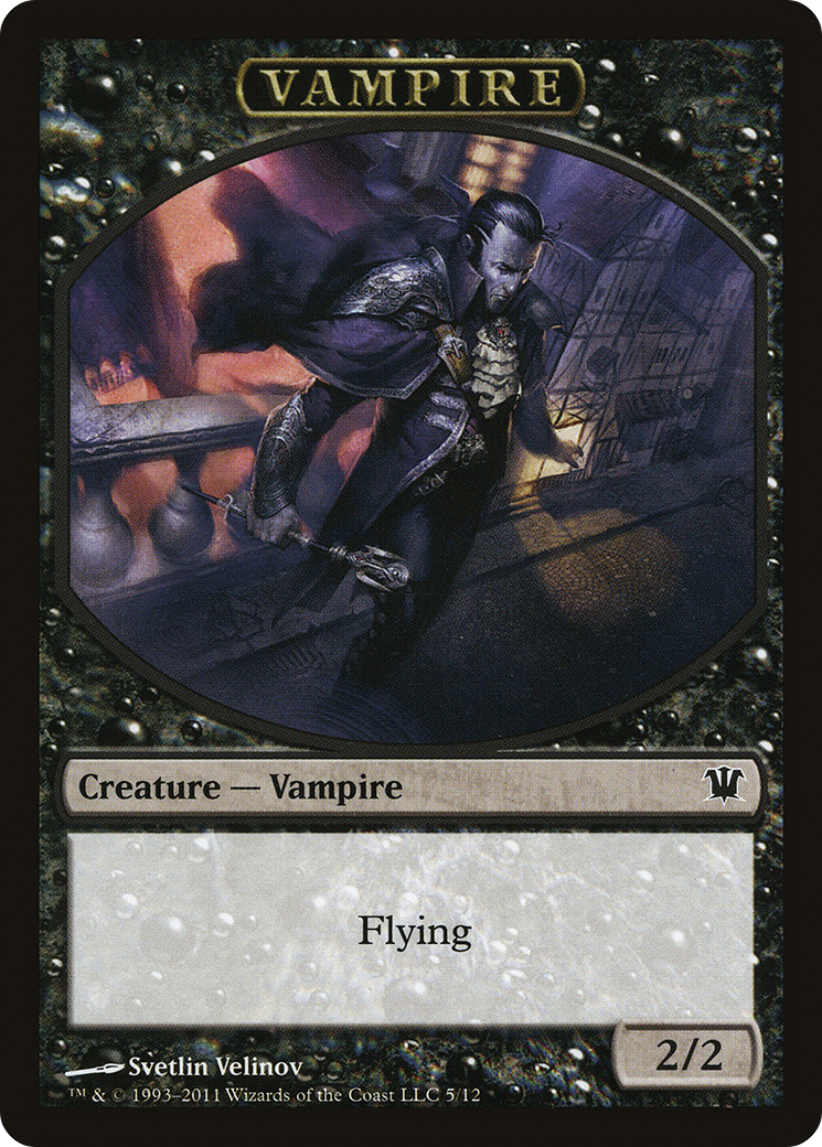 Blood // Vampire (0007) Double-Sided Token [Innistrad Remastered Tokens] Foil