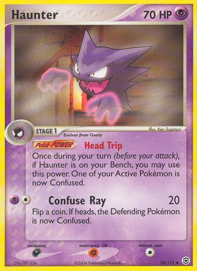 Haunter (34/112) [EX: FireRed & LeafGreen] Reverse Holofoil