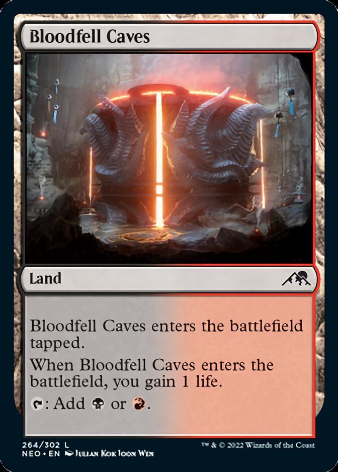 Bloodfell Caves [Kamigawa: Neon Dynasty] Foil