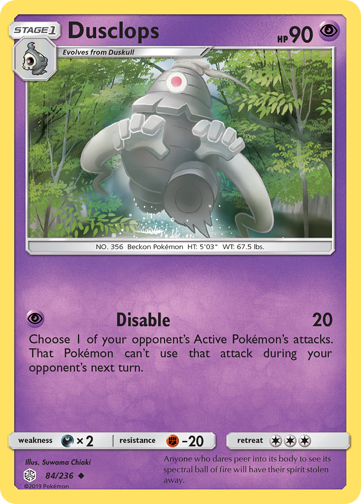 Dusclops (84/236) [Sun & Moon: Cosmic Eclipse] Reverse Holofoil