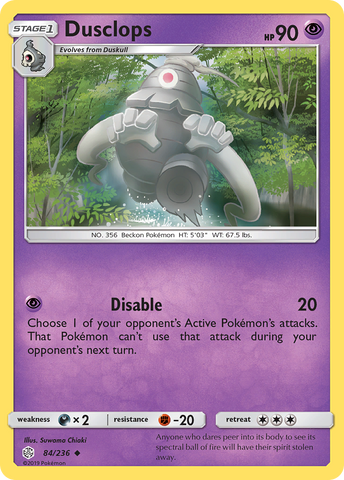 Dusclops (84/236) [Sun & Moon: Cosmic Eclipse] Reverse Holofoil