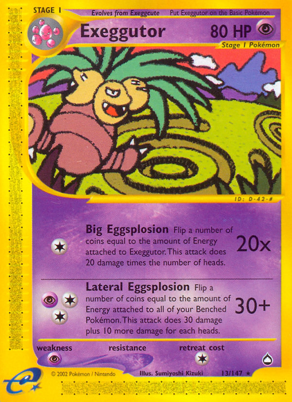 Exeggutor (13/147) [Aquapolis] Reverse Holofoil