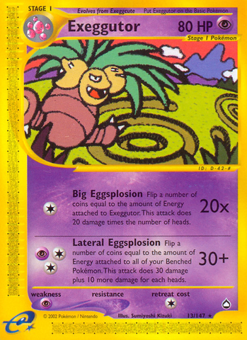 Exeggutor (13/147) [Aquapolis] Reverse Holofoil