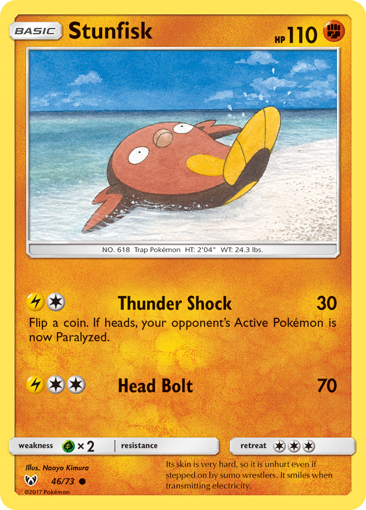 Stunfisk (46/73) [Sun & Moon: Shining Legends] Reverse Holofoil