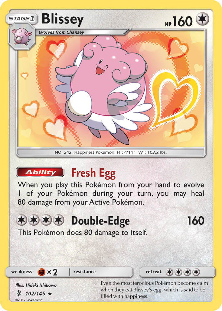 Blissey (102/145) [Sun & Moon: Guardians Rising] Reverse Holofoil
