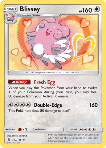 Blissey (102/145) [Sun & Moon: Guardians Rising] Reverse Holofoil