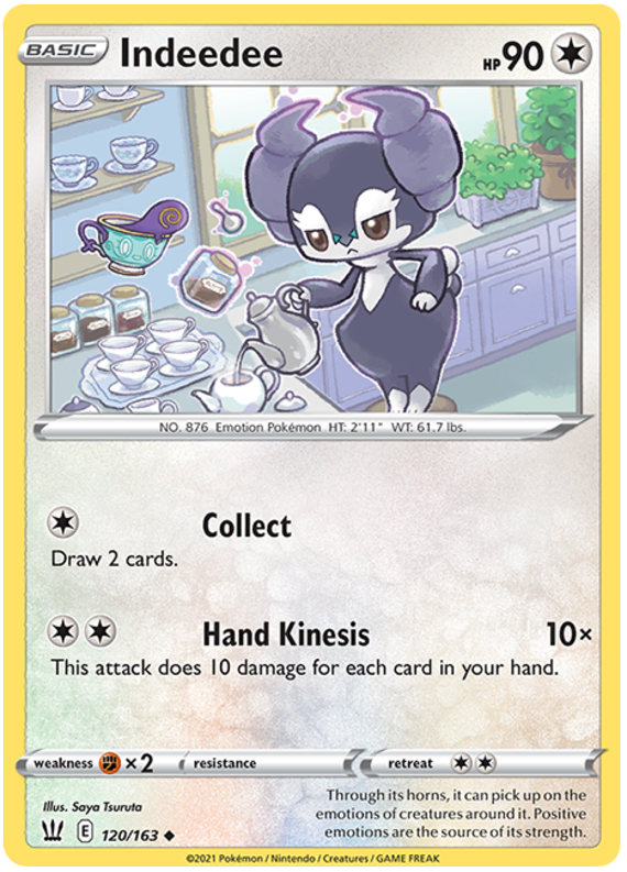Indeedee (120/163) [Sword & Shield: Battle Styles] Reverse Holofoil