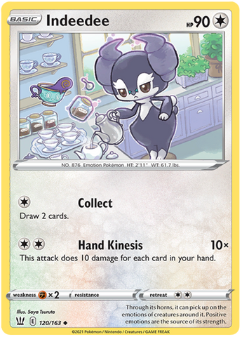 Indeedee (120/163) [Sword & Shield: Battle Styles] Reverse Holofoil