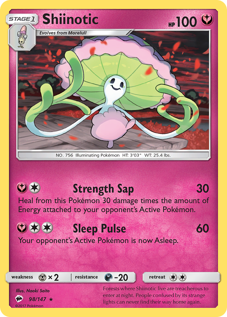 Shiinotic (98/147) [Sun & Moon: Burning Shadows] Reverse Holofoil