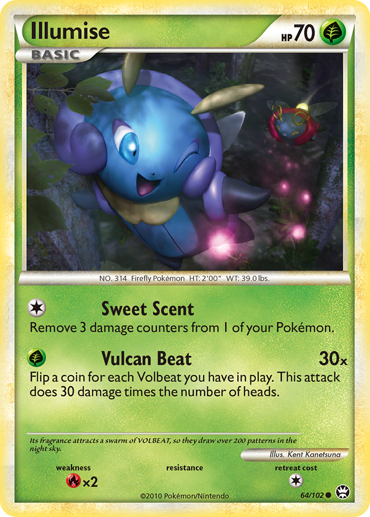 Illumise (64/102) [HeartGold & SoulSilver: Triumphant] Reverse Holofoil