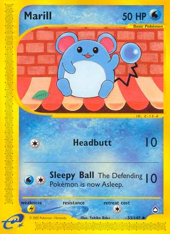 Marill (53/147) [Aquapolis] Reverse Holofoil