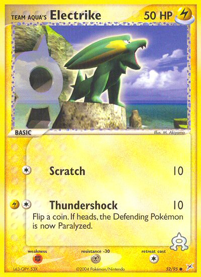Team Aqua's Electrike (52/95) [EX: Team Magma vs Team Aqua] Reverse Holofoil