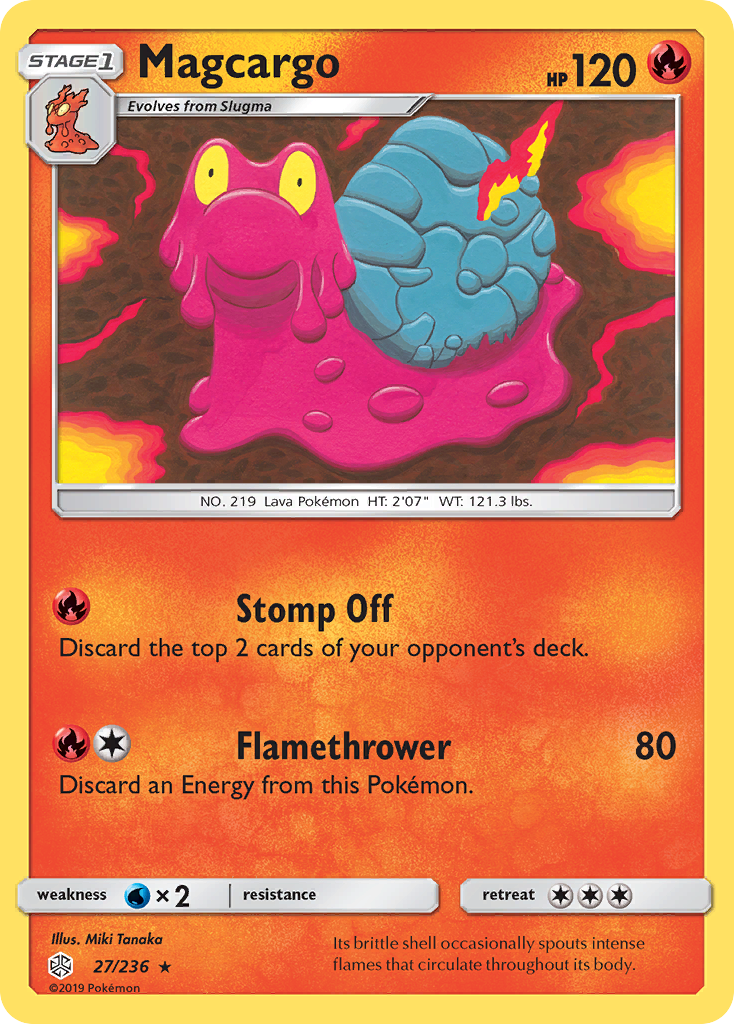 Magcargo (27/236) [Sun & Moon: Cosmic Eclipse] Reverse Holofoil