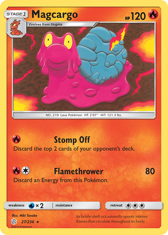 Magcargo (27/236) [Sun & Moon: Cosmic Eclipse] Reverse Holofoil