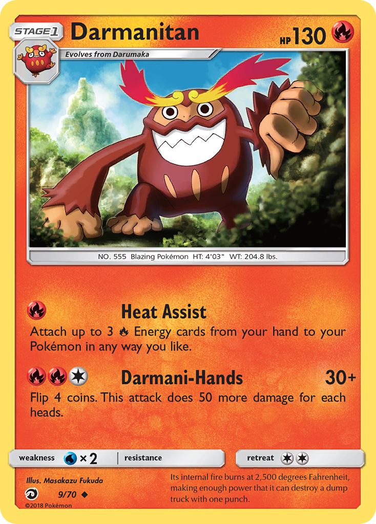 Darmanitan (9/70) [Sun & Moon: Dragon Majesty] Reverse Holofoil