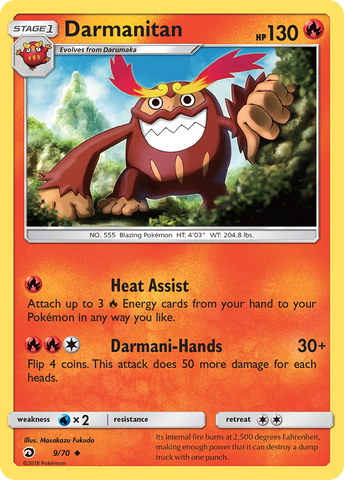 Darmanitan (9/70) [Sun & Moon: Dragon Majesty] Reverse Holofoil