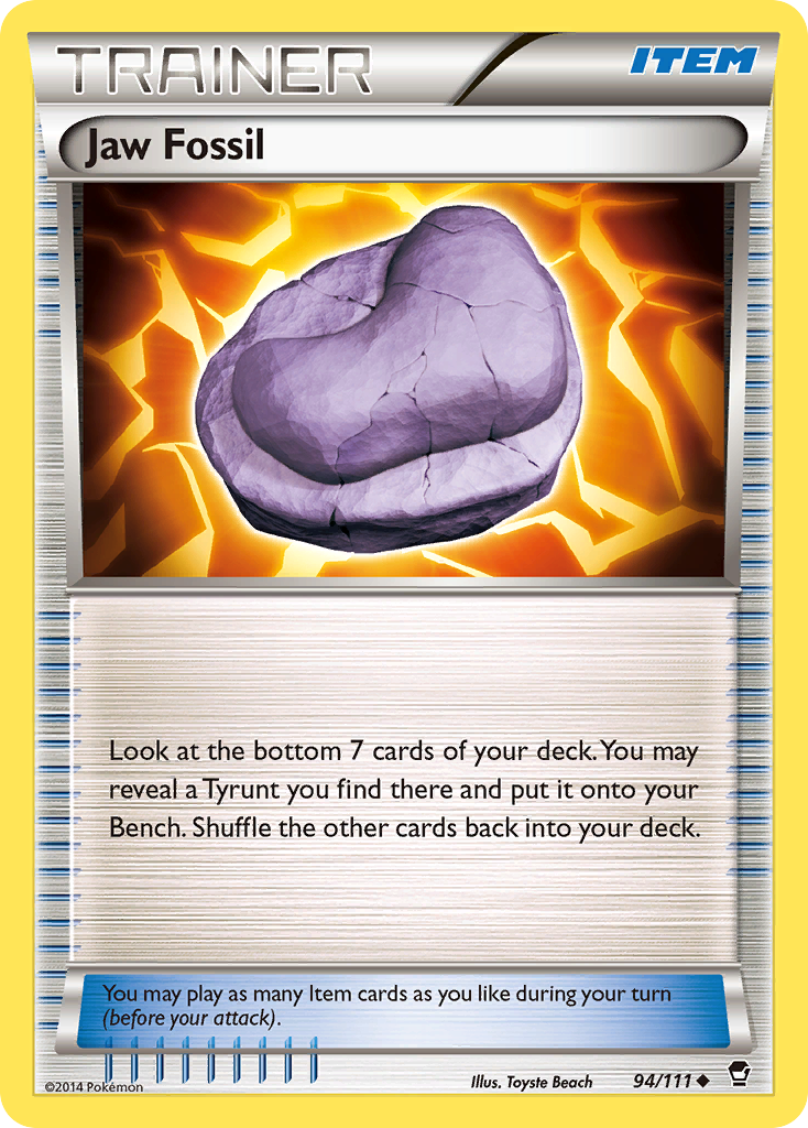 Jaw Fossil (94/111) [XY: Furious Fists] Reverse Holofoil