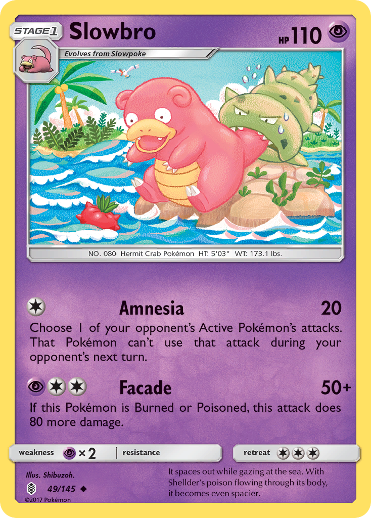 Slowbro (49/145) [Sun & Moon: Guardians Rising] Reverse Holofoil