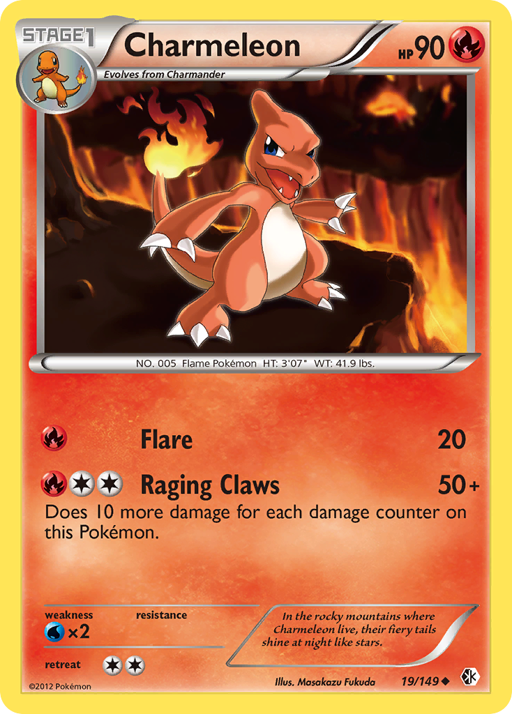Charmeleon (19/149) [Black & White: Boundaries Crossed] Reverse Holofoil
