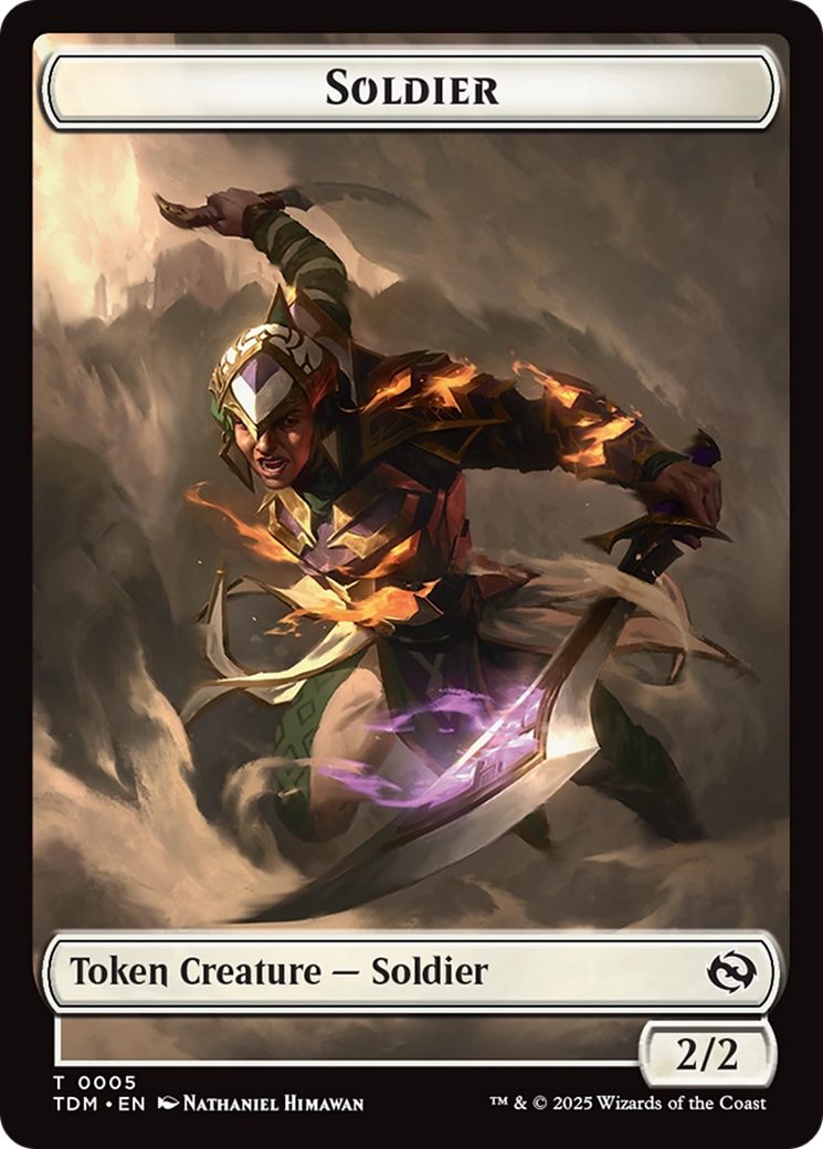 Solider (0004) // Solider (0005) Double-Sided Token [Tarkir: Dragonstorm Tokens] Foil
