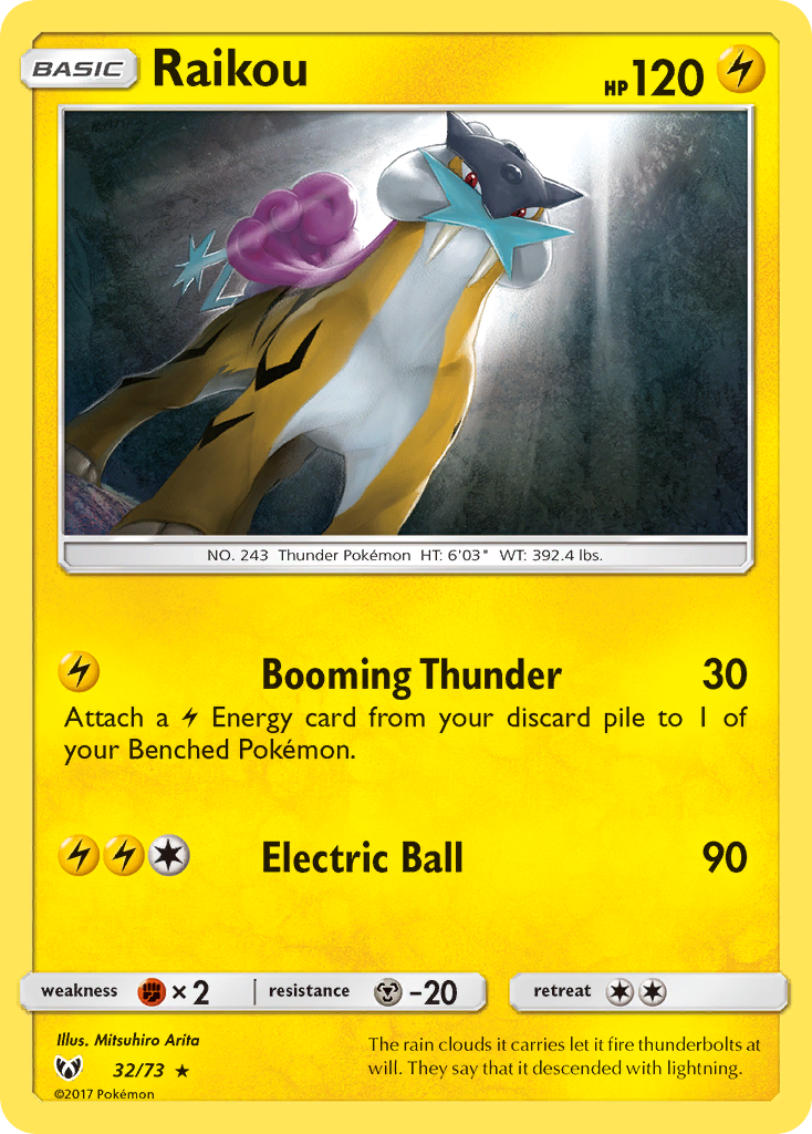 Raikou (32/73) [Sun & Moon: Shining Legends] Reverse Holofoil