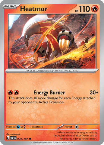 Heatmor (039/197) [Scarlet & Violet: Obsidian Flames] Reverse Holofoil