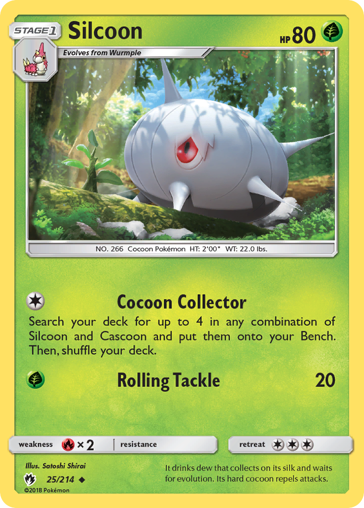 Silcoon (25/214) [Sun & Moon: Lost Thunder] Reverse Holofoil