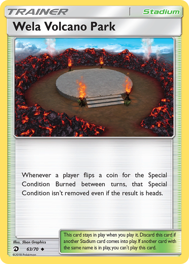 Wela Volcano Park (63/70) [Sun & Moon: Dragon Majesty] Reverse Holofoil