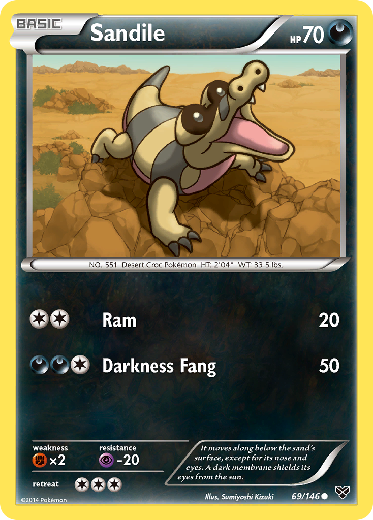 Sandile (69/146) [XY: Base Set] Reverse Holofoil