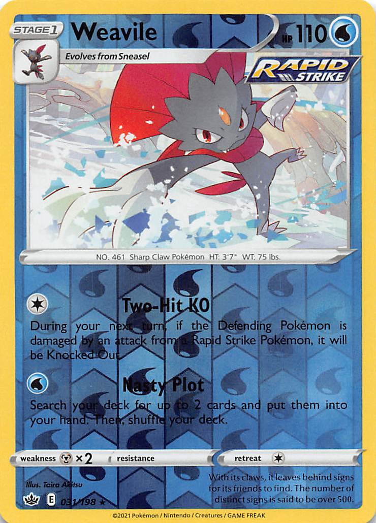 Weavile (031/198) [Sword & Shield: Chilling Reign] Reverse Holofoil