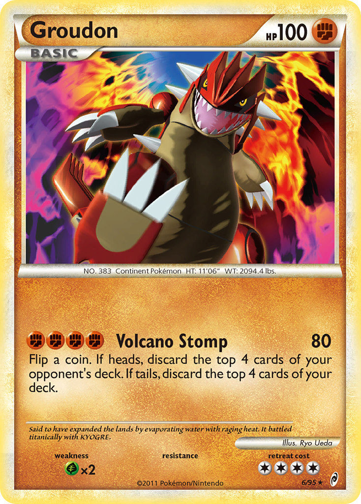 Groudon (6/95) [HeartGold & SoulSilver: Call of Legends] Reverse Holofoil