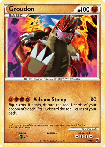 Groudon (6/95) [HeartGold & SoulSilver: Call of Legends] Reverse Holofoil
