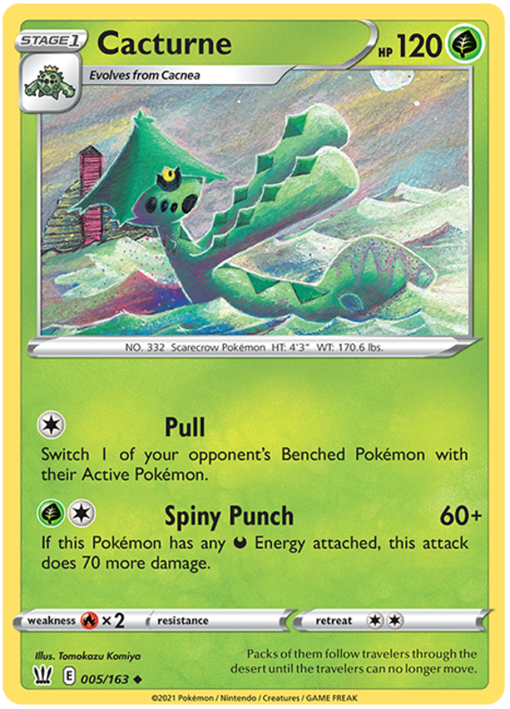 Cacturne (005/163) [Sword & Shield: Battle Styles] Reverse Holofoil