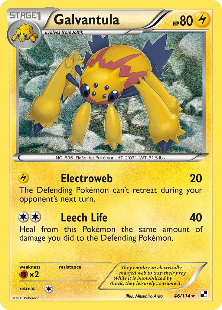Galvantula (46/114) [Black & White: Base Set] Reverse Holofoil