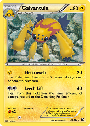 Galvantula (46/114) [Black & White: Base Set] Reverse Holofoil