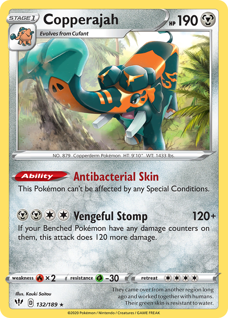 Copperajah (132/189) [Sword & Shield: Darkness Ablaze] Reverse Holofoil