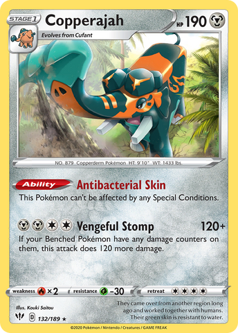 Copperajah (132/189) [Sword & Shield: Darkness Ablaze] Reverse Holofoil