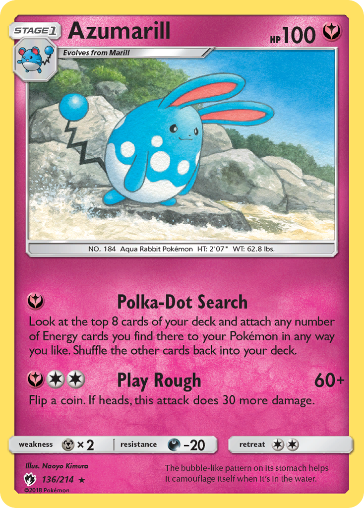 Azumarill (136/214) [Sun & Moon: Lost Thunder] Reverse Holofoil