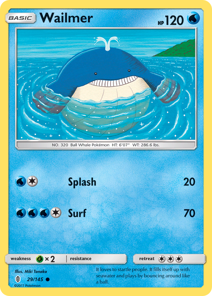 Wailmer (29/145) [Sun & Moon: Guardians Rising] Reverse Holofoil