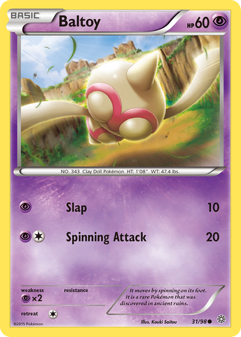 Baltoy (31/98) [XY: Ancient Origins] Reverse Holofoil