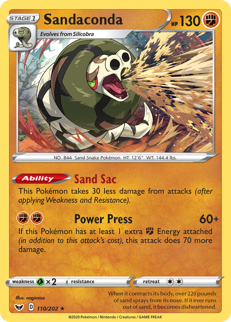 Sandaconda (110/202) [Sword & Shield: Base Set] Reverse Holofoil
