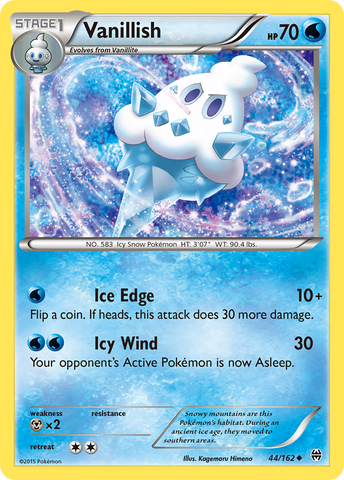 Vanillish (44/162) [XY: BREAKthrough] Reverse Holofoil